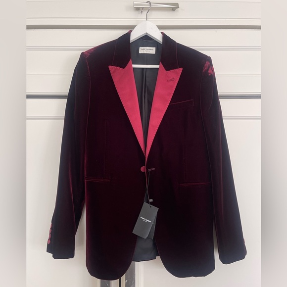 Saint Laurent Paris HEDI SLIMANE Velvet Tuxedo Brand New Size 48 - Picture 1 of 5